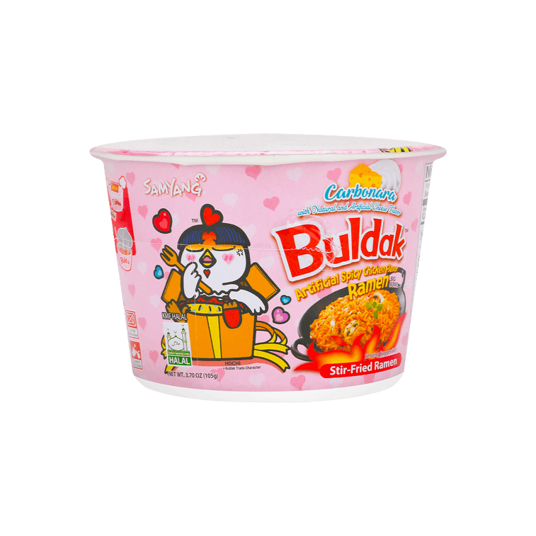 Buldak Carbonara Stir-Fried Buldak Ramen - Spicy Chicken Flavor Big Bowl